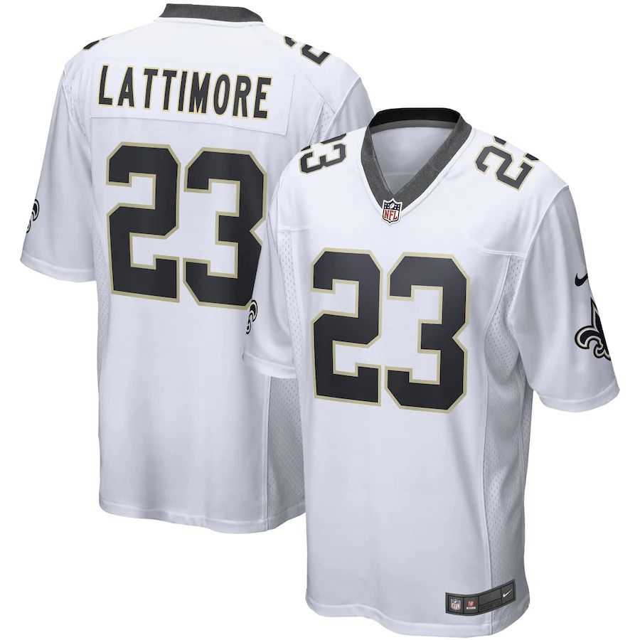 Men New Orleans Saints #23 Marshon Lattimore Nike White Game Player NFL Jersey